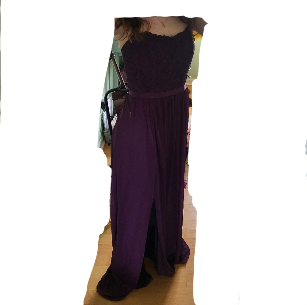 Floor Length Purple Dress from David's Bridal
